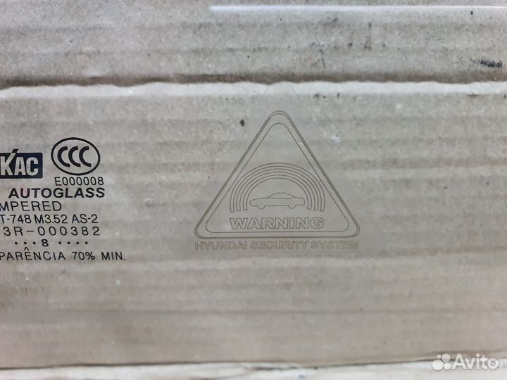 Стекло правое переднее hyundai santa fe classic