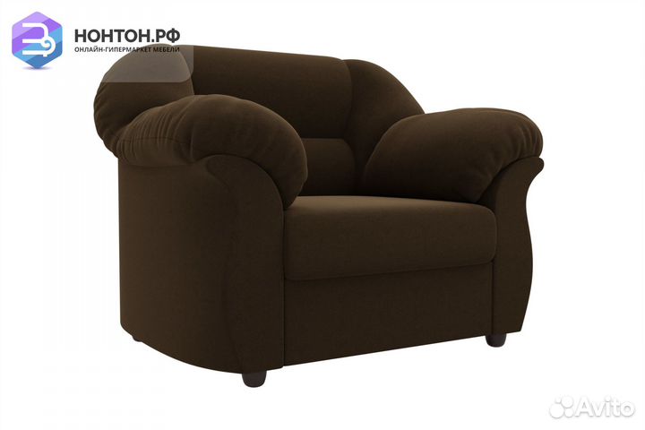 Кресло Карнелла микровельвет коричневый