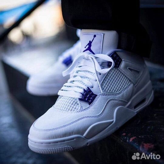 Кроссовки мужские nike air jordan 4 purple
