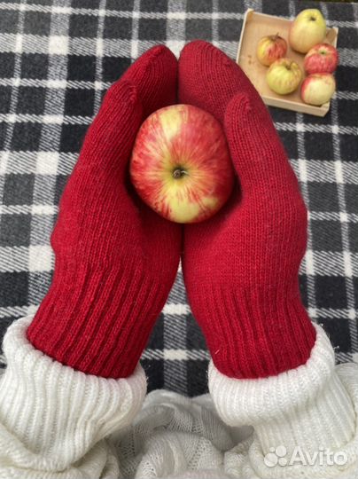 Варежки из натуральной шерсти