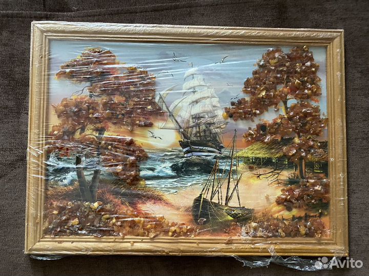 Картины с янтарем 24»32