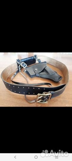 Портупея кожаная офицерская морская с кобурой СССР