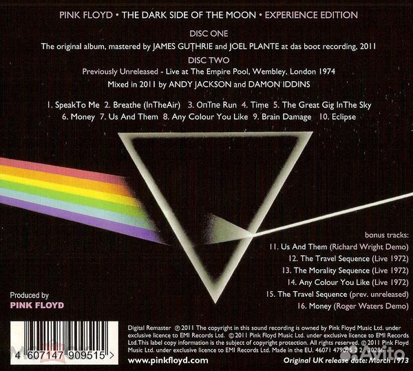 CD pink floyd 1973