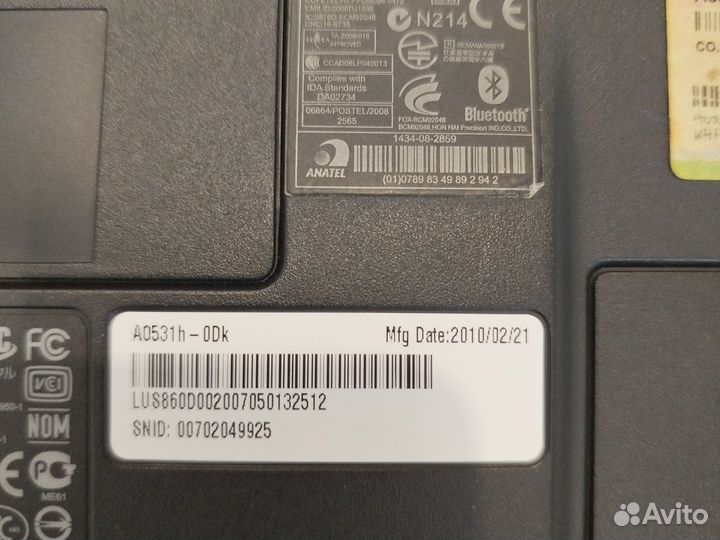 Нетбук Acer aspire one