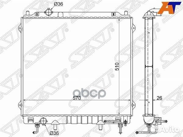 Радиатор Hyundai Terracan 01-07 HY0012-2.9 Sat