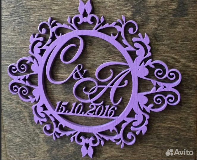 Монограмма на свадьбу (семейный герб)