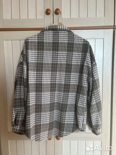 Теплая рубашка женская в клетку