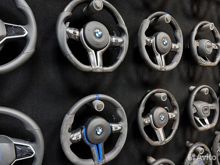 Рули BMW F серии. Строчка, подогрев, карбон Арт П156587829
