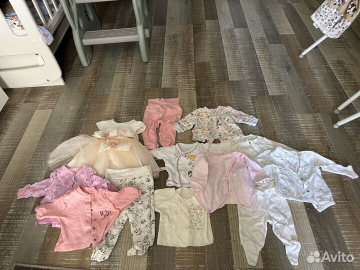 Вещи на девочку пакетом 56-68р-р