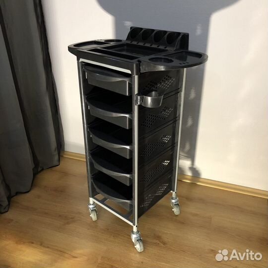 Тележка парикмахерская черная