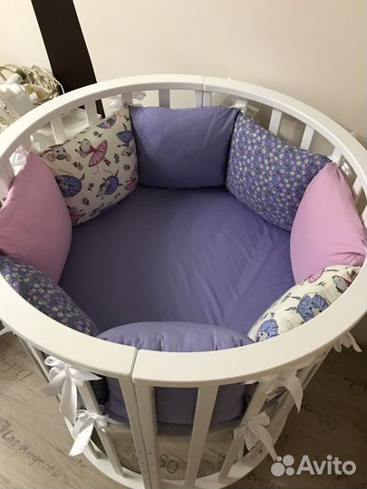 Мягкий бортик в детскую кроватку