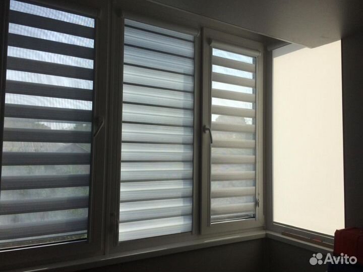 Рулонные шторы день ночь зебра D167/B974