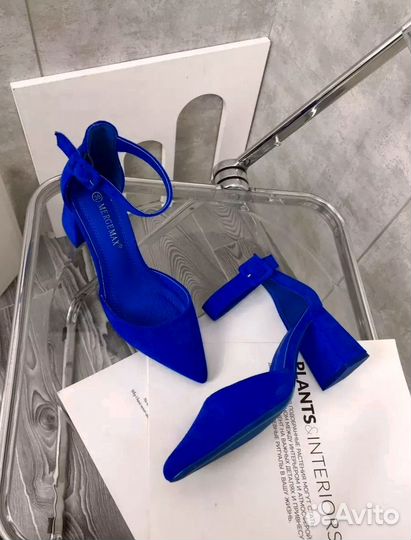 Босоножки туфли новые женские синие 40