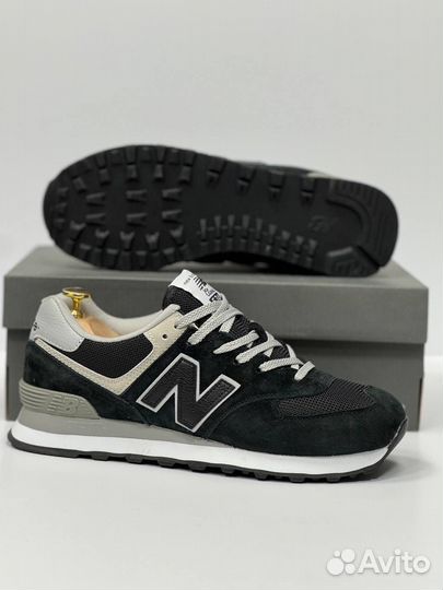 Кроссовки замшевые New Balance 574 Black