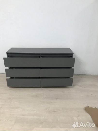 Комод серый 6 ящиков