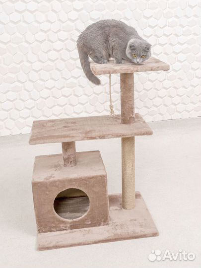 Домик для кошки с когтеточкой