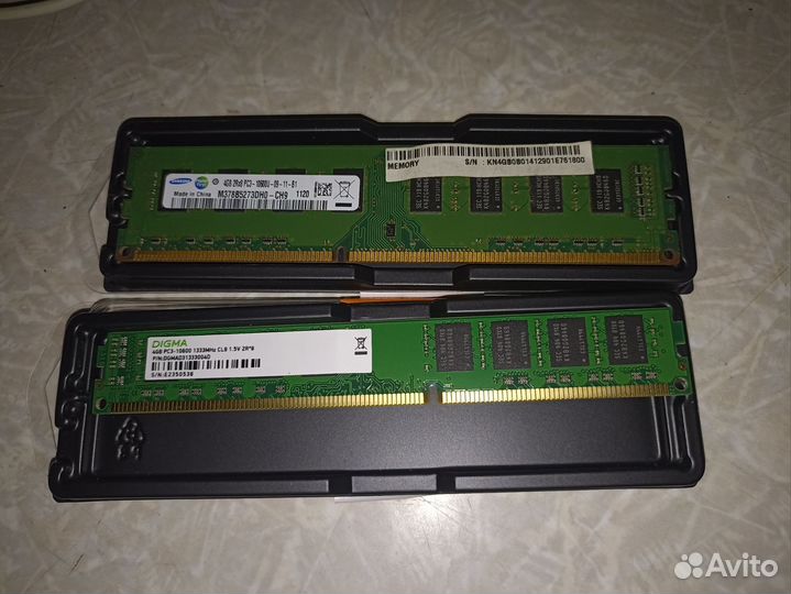 Оперативная память ddr3 4 gb 1333мгц, 2 шт