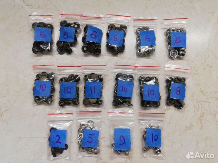 Кнопки для кожи и ткани