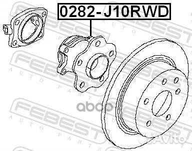 Ступица nissan qashqai J10 06- зад. 0282J10RWD