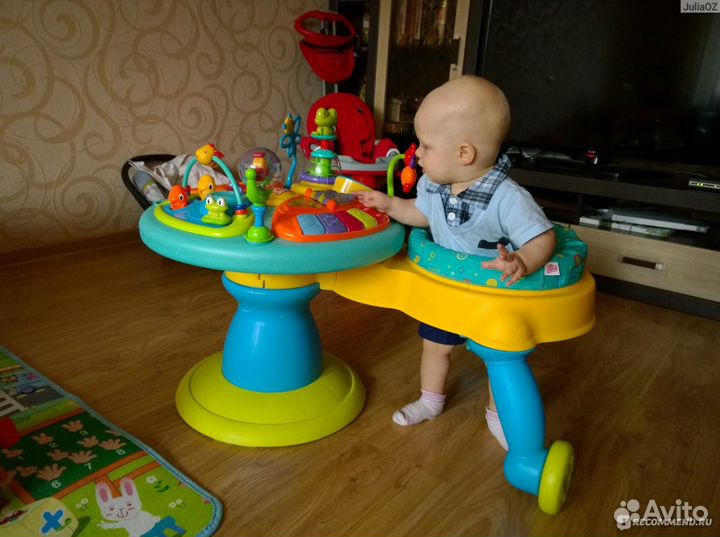 Bright Starts 360 Grey ходунки + столик