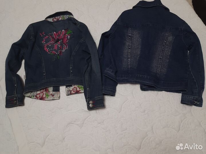 Джинсовая куртка для девочки 122 и 128