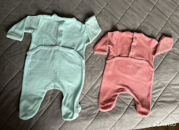 Слипы велюровые для новорожденной девочки