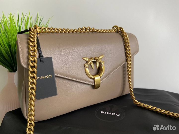 Сумка pinko клатч кожаный