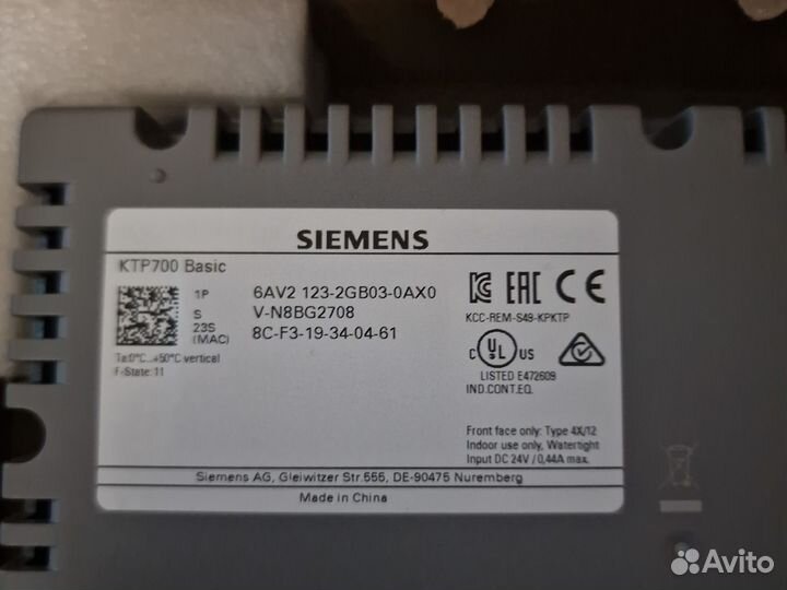 Панель оператора siemens ktp 700 basic