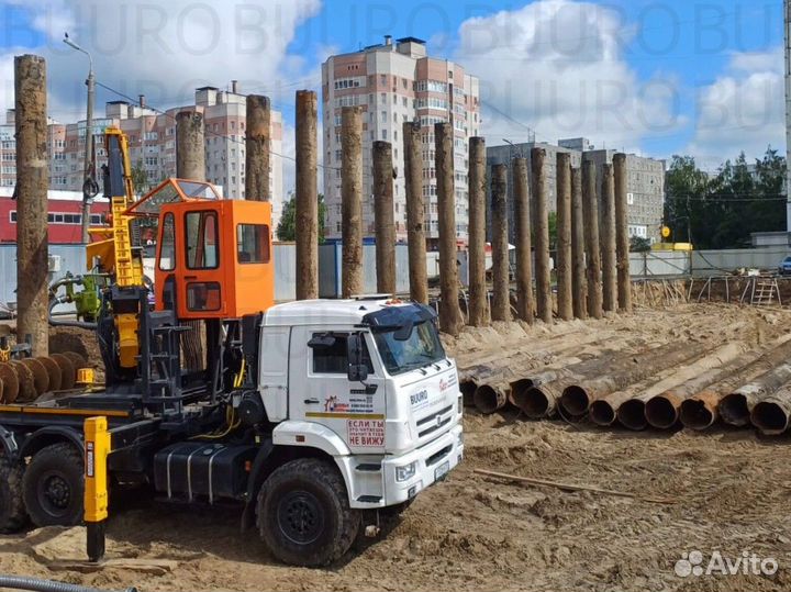 Шпунтовые работы, вибропогружатель, буровая