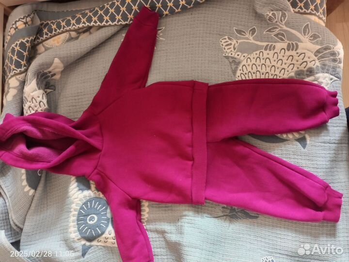 Флисовый костюм на девочку 80