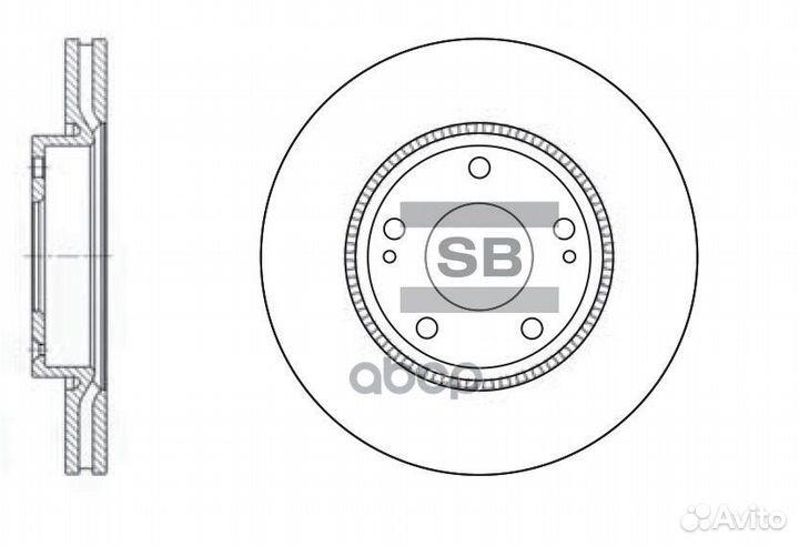 Торм.диск пер.вент.280x26 5 отв.min 2 SD104