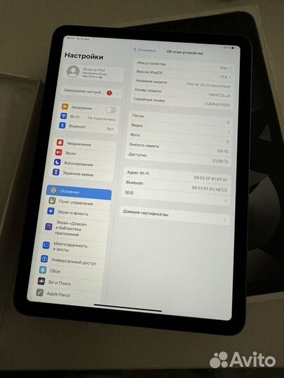 iPad Air m1 5го поколения 2022