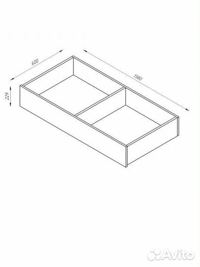 Ящик выкатной для кроватей сириус и орион IKEA