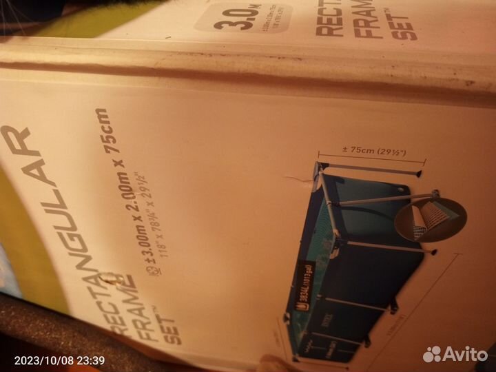 Каркасный бассейн прямоугольный бу