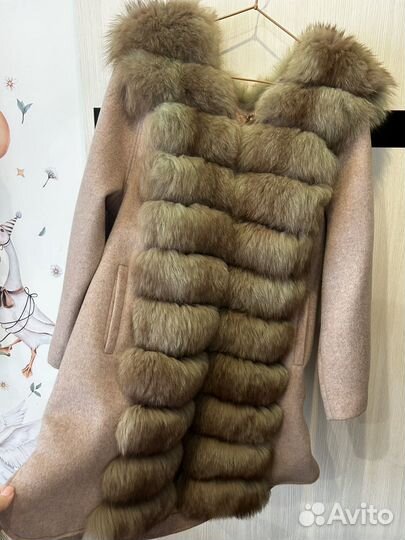 Пальто с мехом 46/48