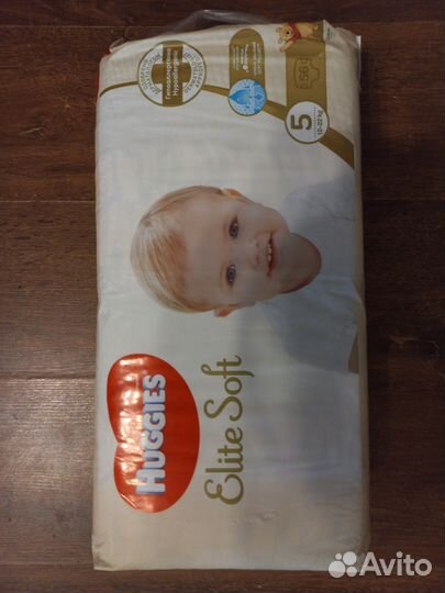 Подгузники huggies elite soft 5 закр.пачка
