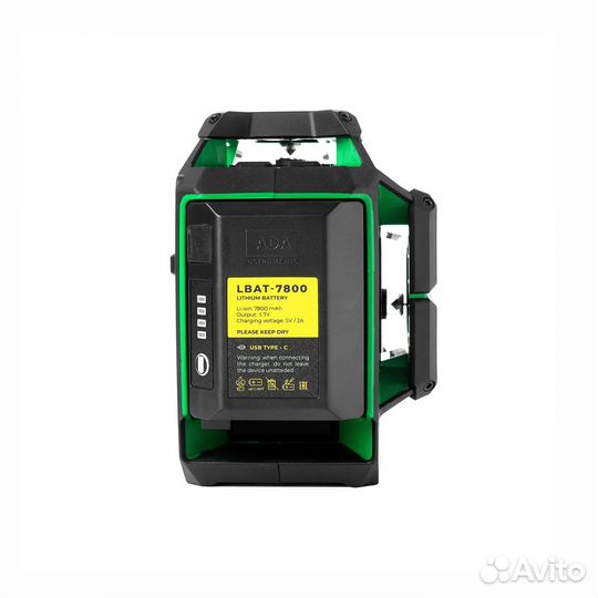 Лазерный уровень ADA lasertank 3-360 green Basic