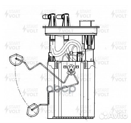 Бензонасос в сборе KIA RIO 00- 1.5I SFM1408 STA