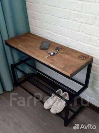 Подставка для обуви, обувница в стиле лофт