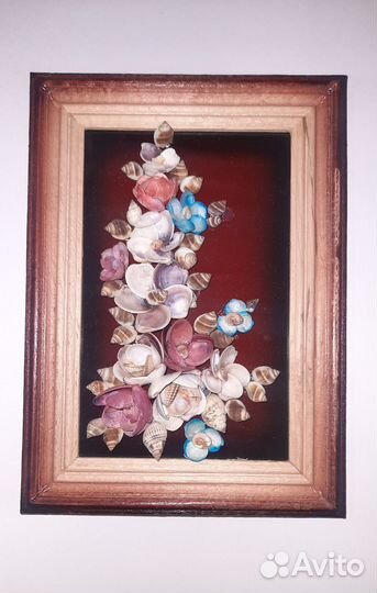 Панно картина из ракушек