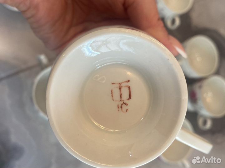 Сервиз чайный -фарфор тонкий, звонкий