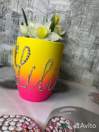 Кружка с стразами