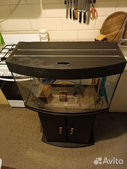 Панорамный аквариум с тумбой на 70 литров