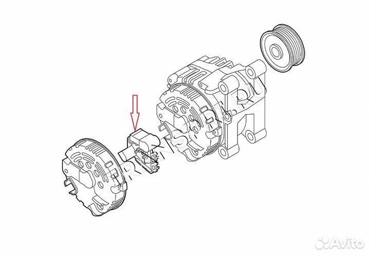 Реле-регулятор генератора (Valeo 180A ) Fiat Duc