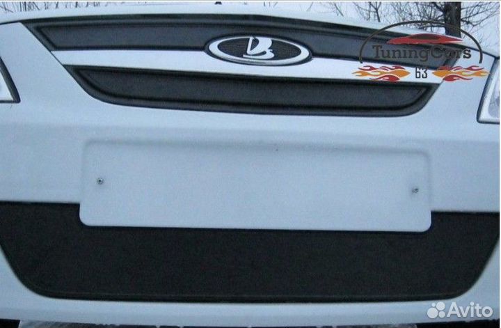 Зимняя защита в бампер щит Лада Ларгус (верхняя ча