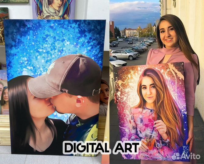 Портрет на холсте по фото на заказ