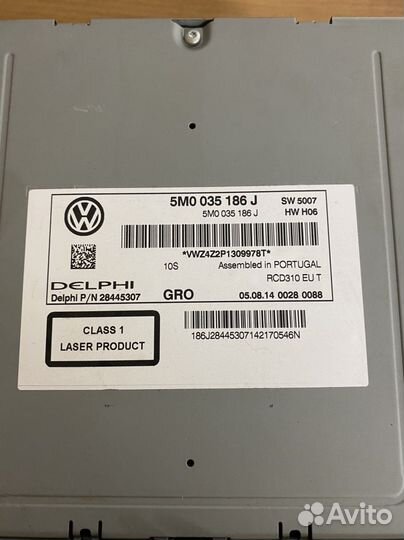 Магнитола volkswagen rcd 310