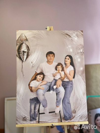 Портреты на холсте по фото на заказ
