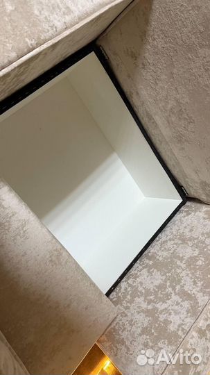 Кресло в стиле Лофт, бежевый велюр own/70 см