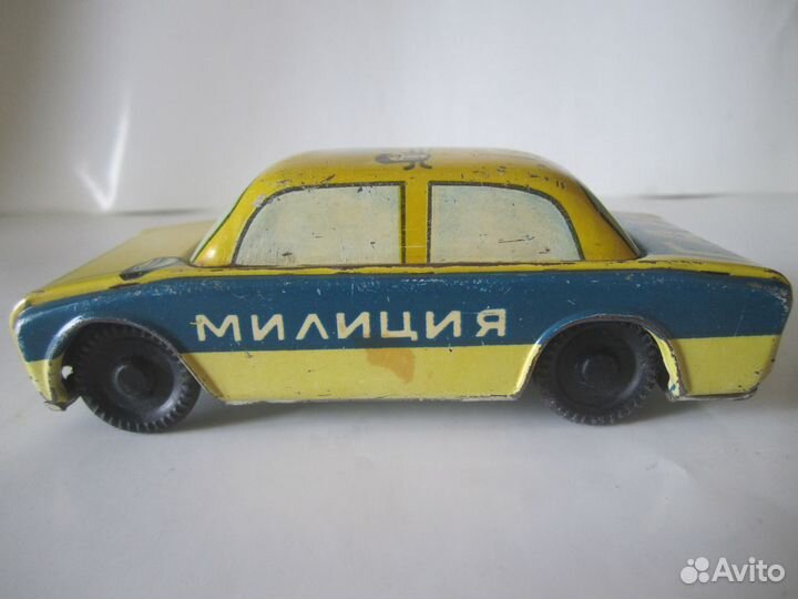 Игрушечная машинка Милиция гаи. Сделано в СССР